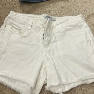 White denim shorts
